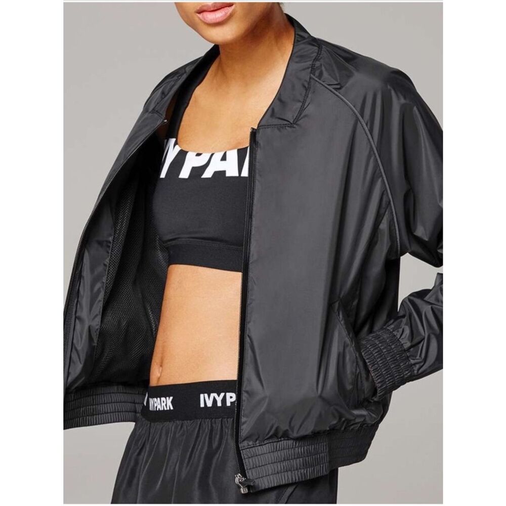 IVY PARK Black Bomber Windbreaker Jacket - Picture 2 of 4